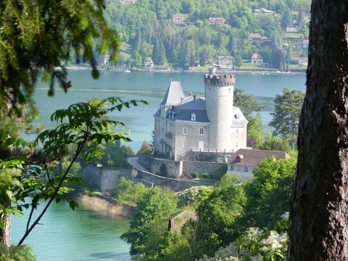 Logement Atypique Avec Vue Unique Panoramique Sur Le Lac D'Annecy, Dans Une Residence Avec Plage Et Ponton Privee Sur La Commune De Duingt Eksteriør bilde